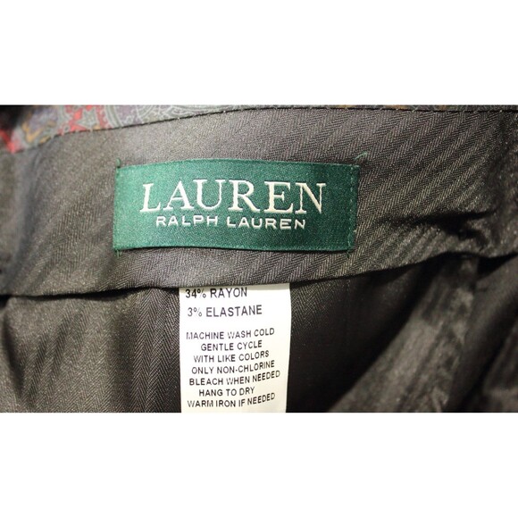 Lauren Ralph Lauren Men Black Ultraflex Dress Pants Classic Pleated 34 X 32 New - Picture 13 of 14